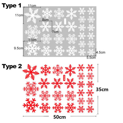 Alternative angle of Christmas Snowflakes Wall Decal | Home Decor by HomeDecorDecals.