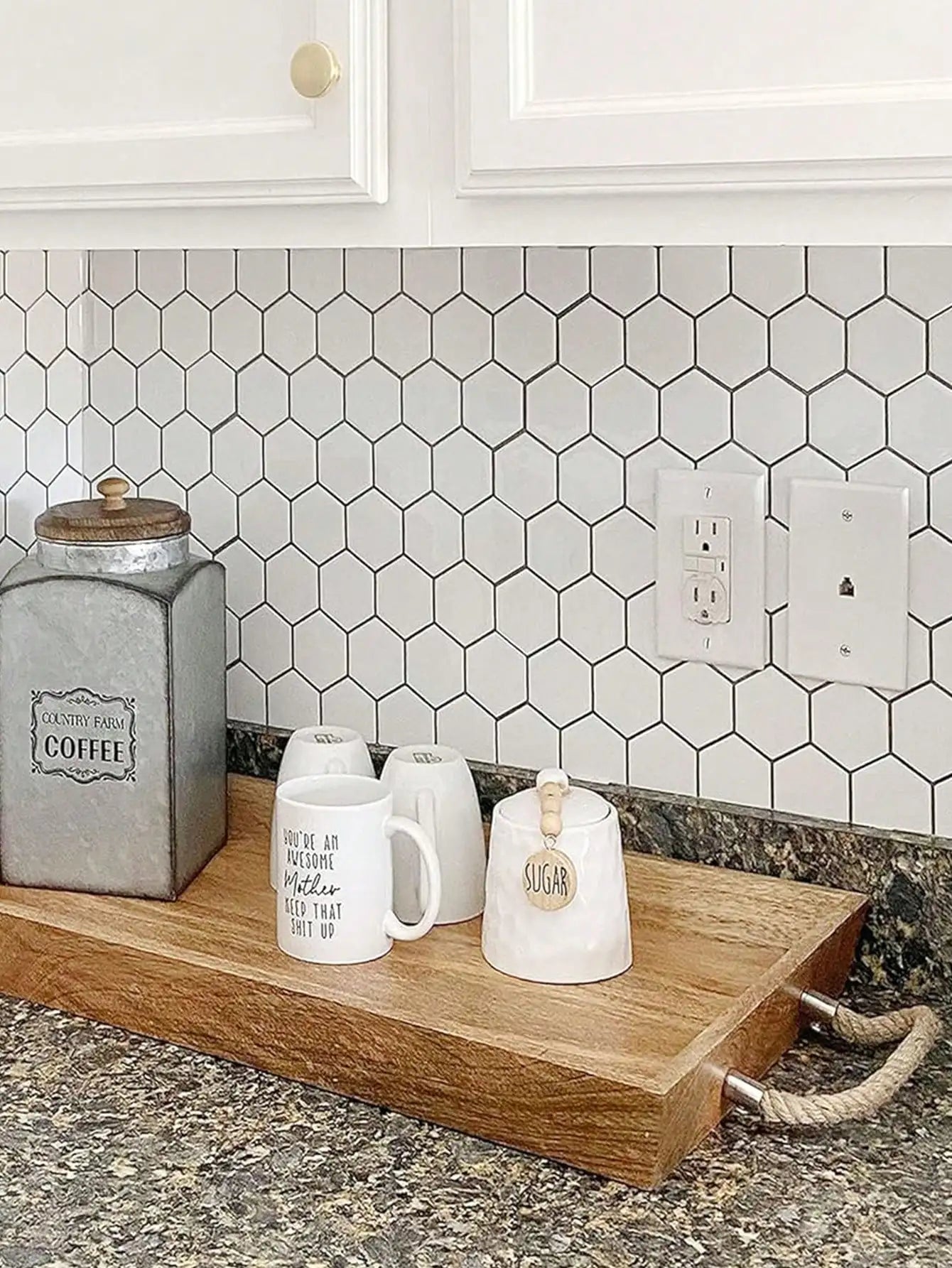Large Hexagonal Wall Tiles | Home Decor home decor design by HomeDecorDecals.