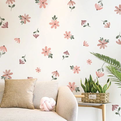 Additional view of Trendy Boho Style Flowers Wall Decal | Home Decor by HomeDecorDecals.