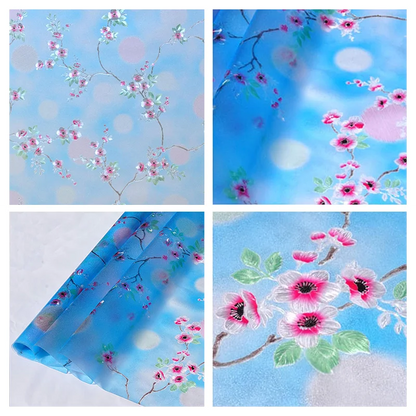 Window Privacy Film Adhesive Film Static Clings 3D Decorative Flower Window Film Stained Vinyl Glass Christmas Window Sticker-HomeDecorDecals_com