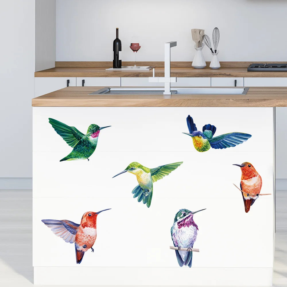 Hand-painted style Birds Wall Stickers Parrot Decal for Kids Nursery Bedroom Living Room Decor Art Removable Murals Wall Posters-HomeDecorDecals_com