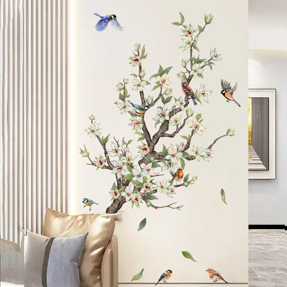 Tree Branch Bird and Butterfly Wall Decal | Home Decor by HomeDecorDecals.