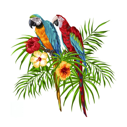 T148# Hand painted Parrot Wall Sticker Bathroom Toilet Decor Living Room Cabinet Home Decoration Decals-HomeDecorDecals_com