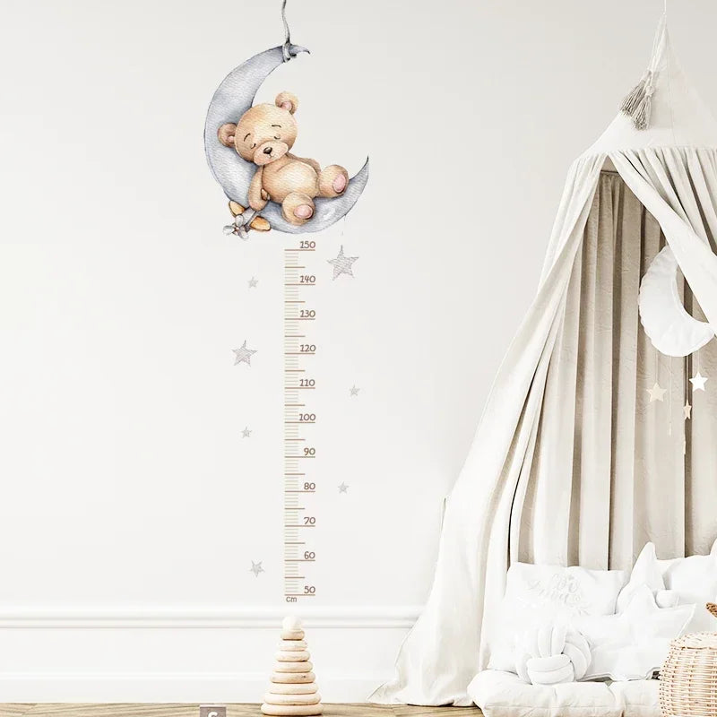 Kids Height Chart Wall Sticker Bear PVC-HomeDecorDecals_com