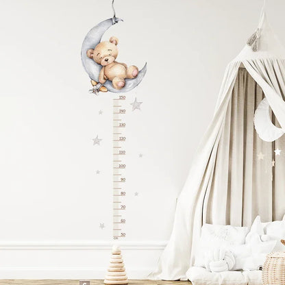 Kids Height Chart Wall Sticker Bear PVC-HomeDecorDecals_com