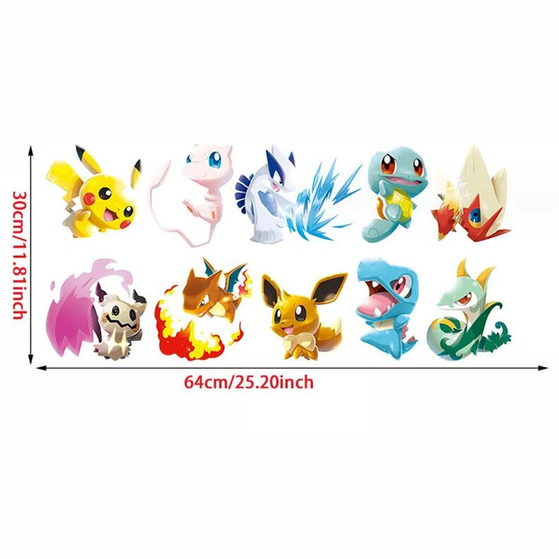 3D Cartoon Pikachu Wall Sticker for Kids Room Decor-HomeDecorDecals_com