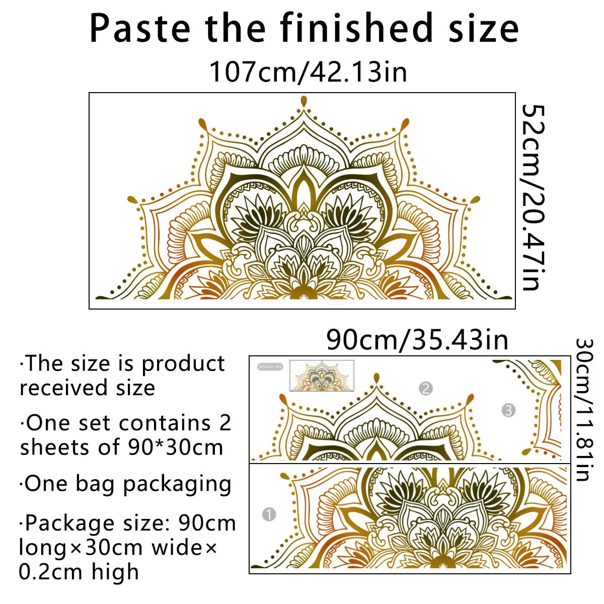 Mandala Lotus Flower Mural Wall Decal | Home Decor displayed in room decor by HomeDecorDecals.