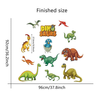 Large Cartoon Dinosaur Wall Stickers for Kids Room-HomeDecorDecals_com