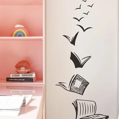 1PCS books textbooks thought bedroom living room entrance dormitory home decoration wall stickers self-adhesive-HomeDecorDecals_com