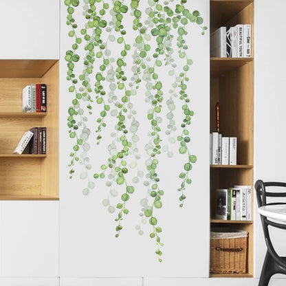 Tropical Leaves and Flowers Wall Decal | Home Decor displayed in room decor by HomeDecorDecals.