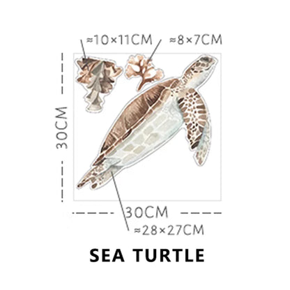 Detailed look at Underwater Sea Animals World Wall Decal | Home Decor by HomeDecorDecals.