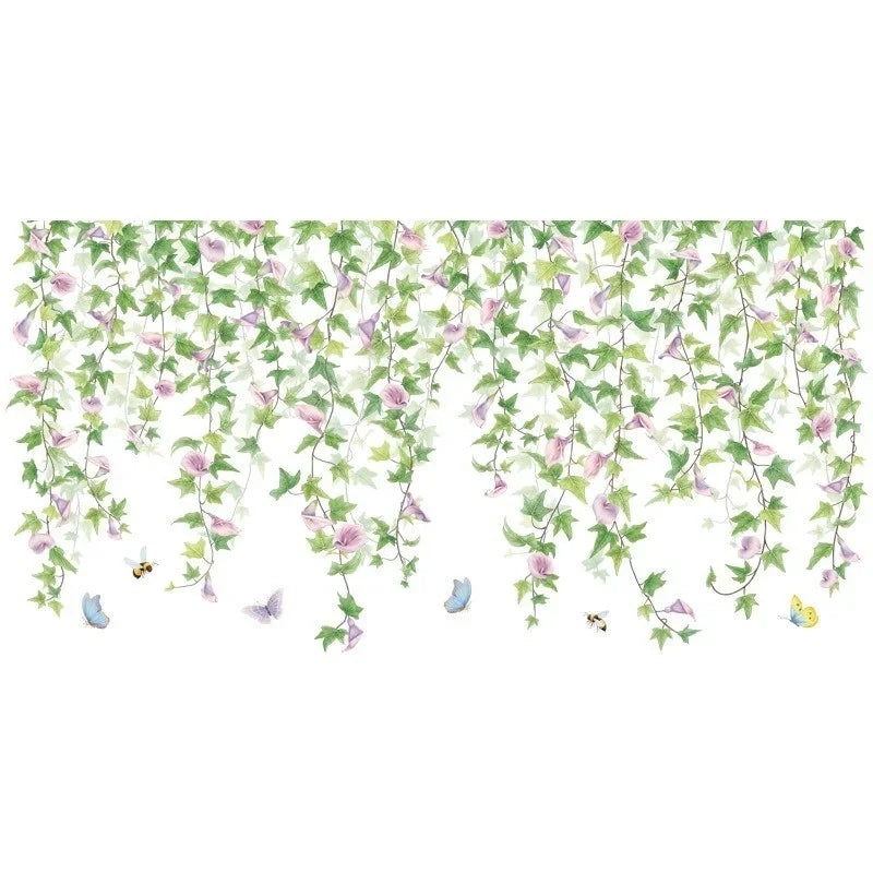 Morning Glory Vine Wall Decal | Home Decor displayed in room decor by HomeDecorDecals.