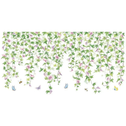 Morning Glory Vine Wall Decal | Home Decor displayed in room decor by HomeDecorDecals.