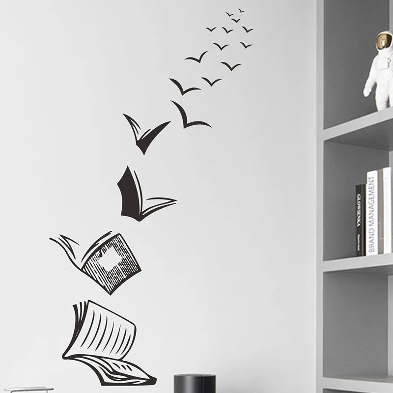 1PCS books textbooks thought bedroom living room entrance dormitory home decoration wall stickers self-adhesive-HomeDecorDecals_com