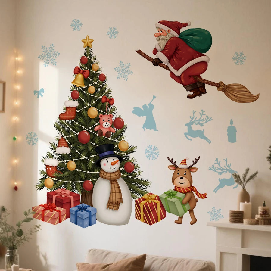 Close-up view of Whimsical Christmas Wall Decal | Home Decor by HomeDecorDecals.
