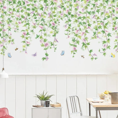 Morning Glory Vine Wall Decal | Home Decor design details by HomeDecorDecals.