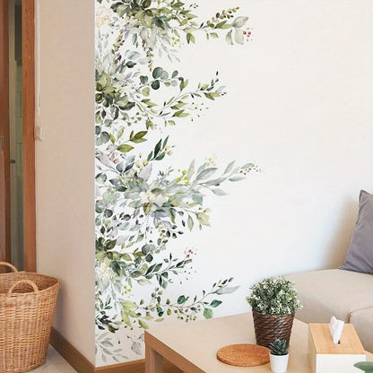 Watercolour Flower Plant Vine Wall Decal | Home Decor displayed in room decor by HomeDecorDecals.