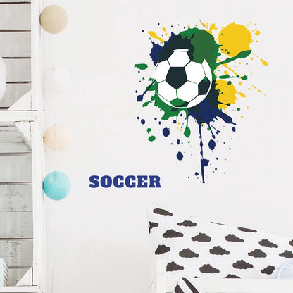 World Soccer Football Game Wall Sticker for Living Room Bedroom Home Decorative Wall Decals Kids Room Murals wallpaper Decor PVC-HomeDecorDecals_com