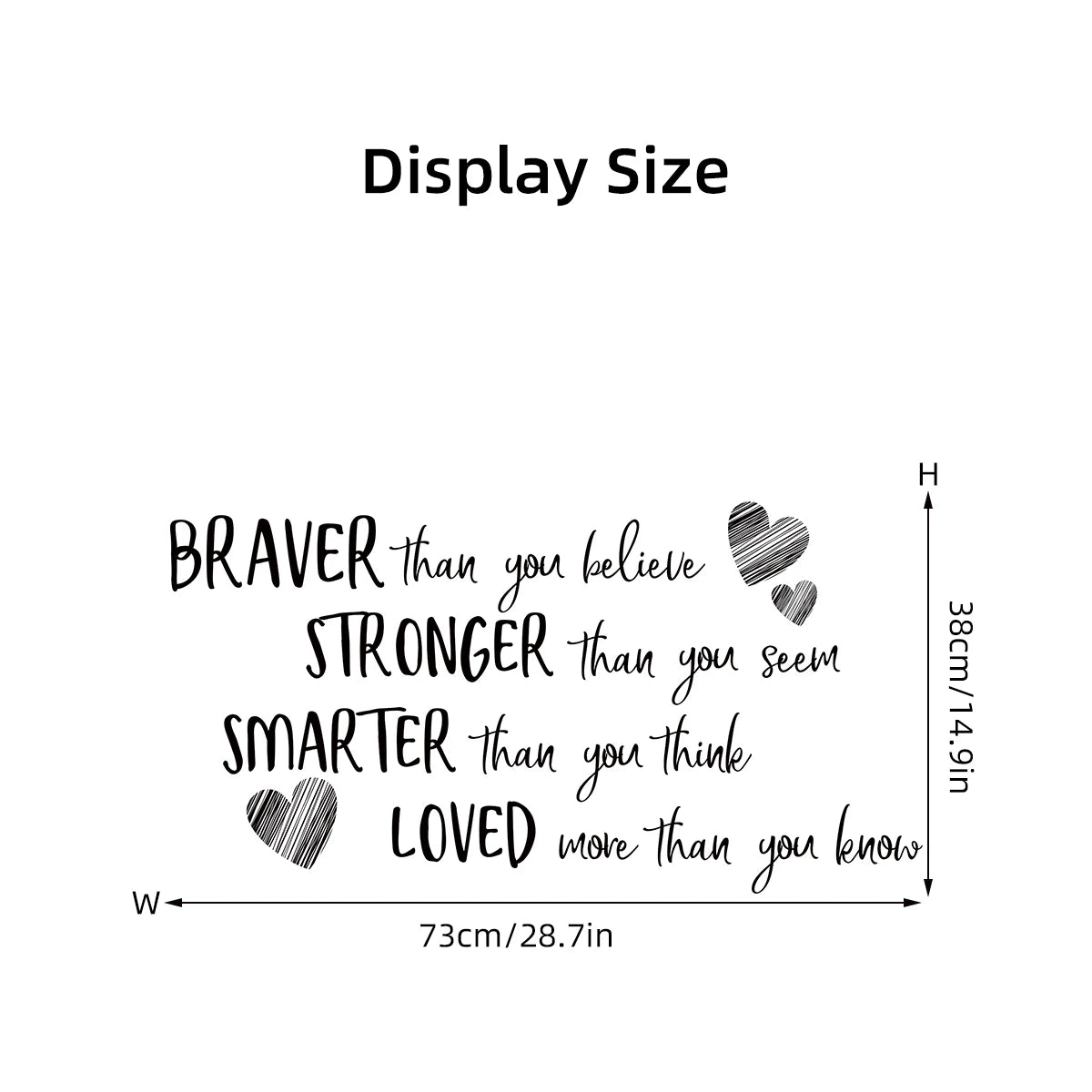 Warm Text Wall Decal | Home Decor displayed in room decor by HomeDecorDecals.