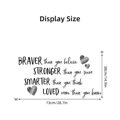Warm Text Wall Decal | Home Decor displayed in room decor by HomeDecorDecals.