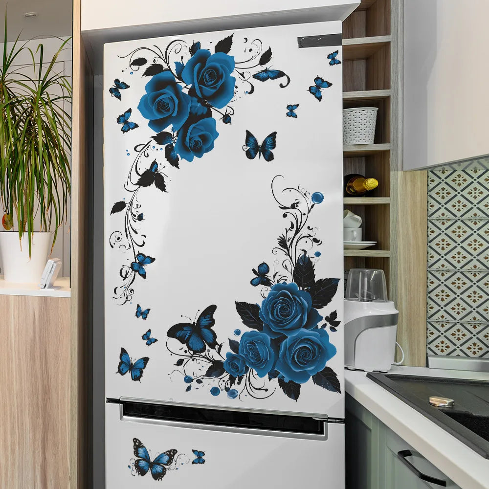 Close-up view of Blue Butterfly Wall Decal | Home Decor by HomeDecorDecals.
