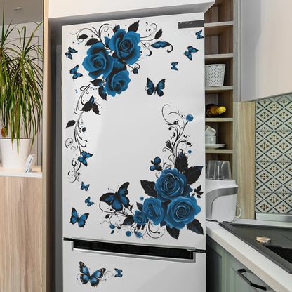 Close-up view of Blue Butterfly Wall Decal | Home Decor by HomeDecorDecals.