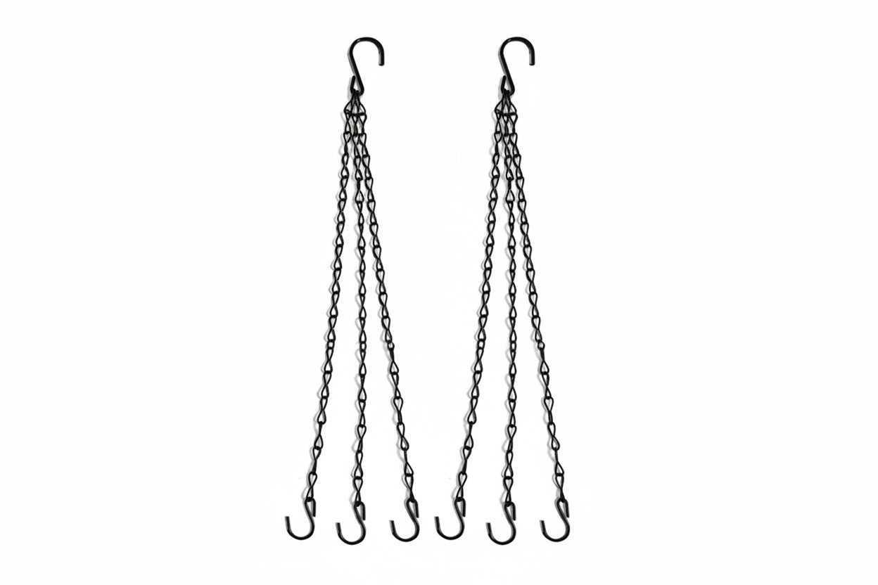 Hanging Basket Flower Pot Chain with 3 Hooks | Home Decor by HomeDecorDecals.