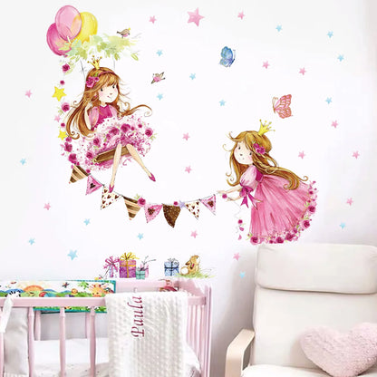 Cartoon Planet Rocket Height Measurement Wall Stickers for Kids Room Baby Boy Room Height Roller Grow Up Chart Wall Decals Mural-HomeDecorDecals_com