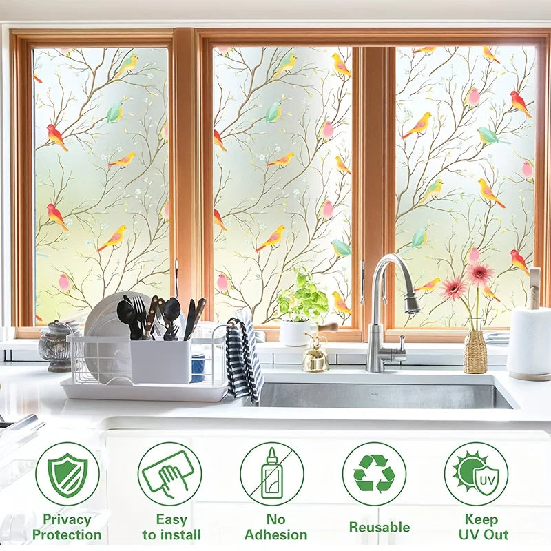 Close-up view of Cling Sun Blocking Window Film | Home Decor by HomeDecorDecals.