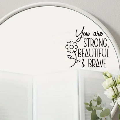 Beautiful Text and Flower Wall Decal | Home Decor removable peel and stick wall decal by HomeDecorDecals.