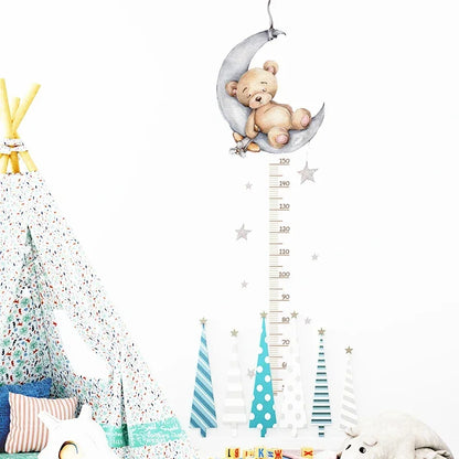 Kids Height Chart Wall Sticker Bear PVC-HomeDecorDecals_com