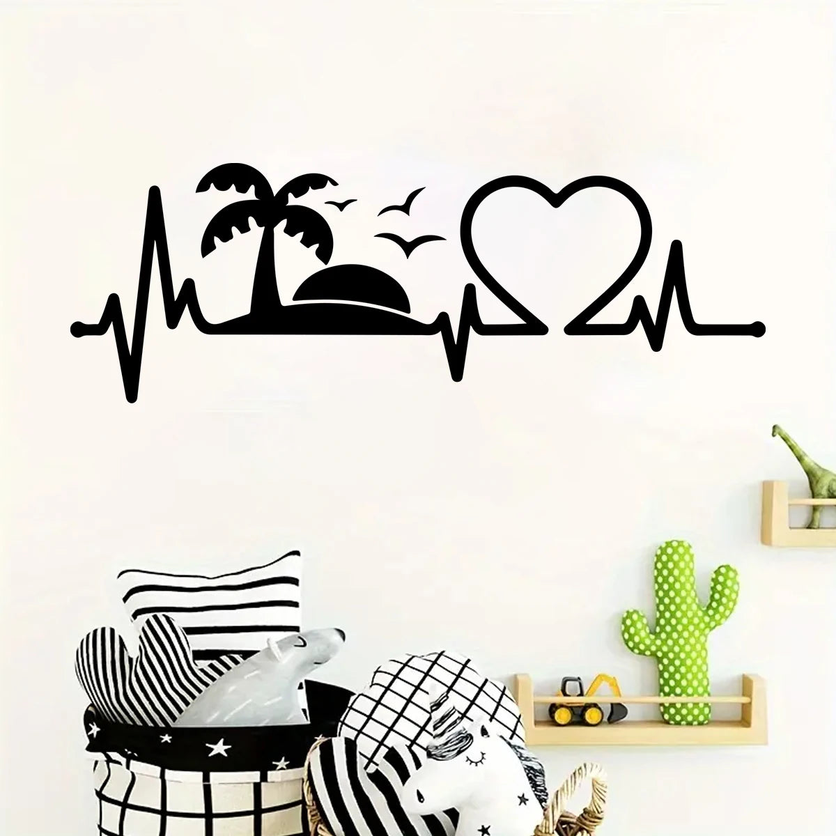 Love Shape Island Silhouette Wall Decal | Home Decor removable peel and stick wall decal by HomeDecorDecals.