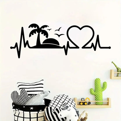 Love Shape Island Silhouette Wall Decal | Home Decor removable peel and stick wall decal by HomeDecorDecals.