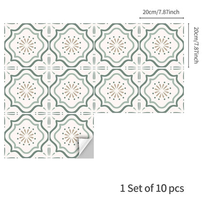 Additional view of Vinyl Waterproof Tile Decal | Home Decor by HomeDecorDecals.