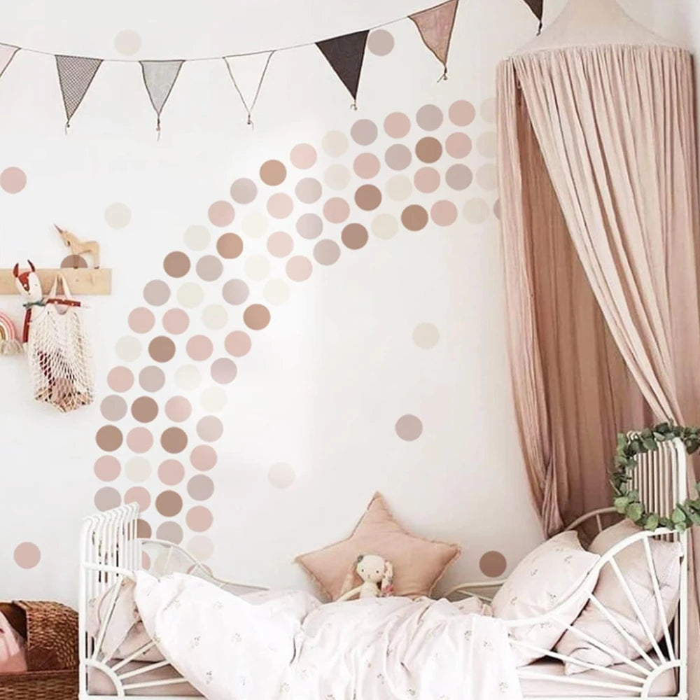 Boho Polka Dots Wall Decal | Home Decor removable peel and stick wall decal by HomeDecorDecals.