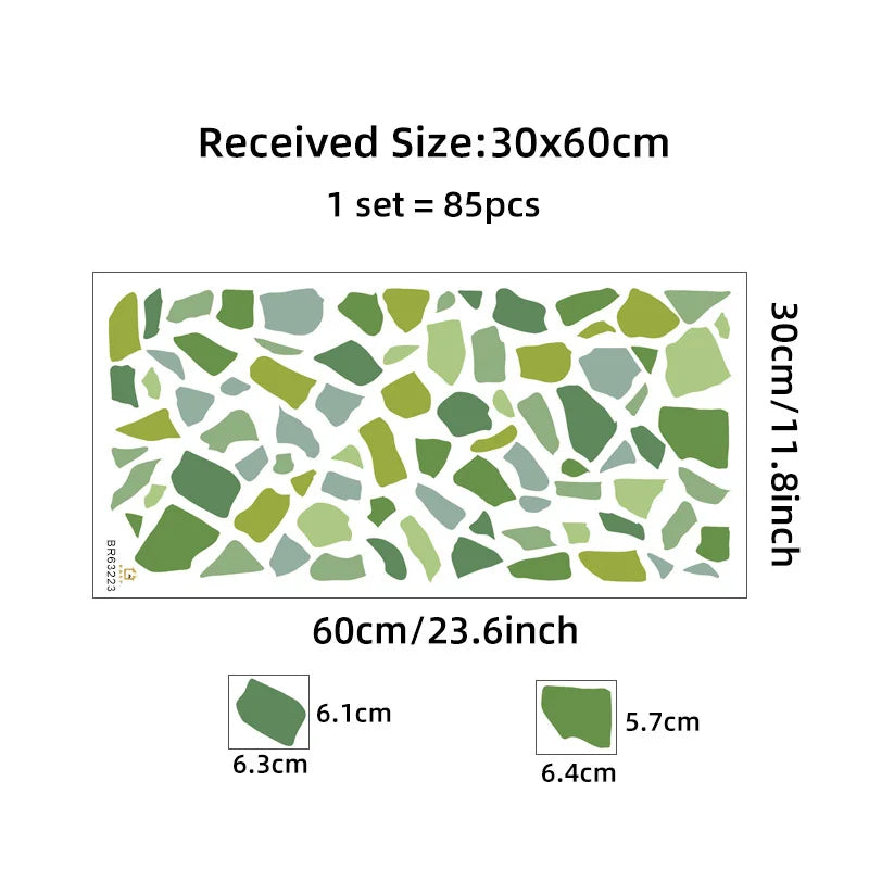Additional view of Green Terrazzo Pattern Wall Decal | Home Decor by HomeDecorDecals.