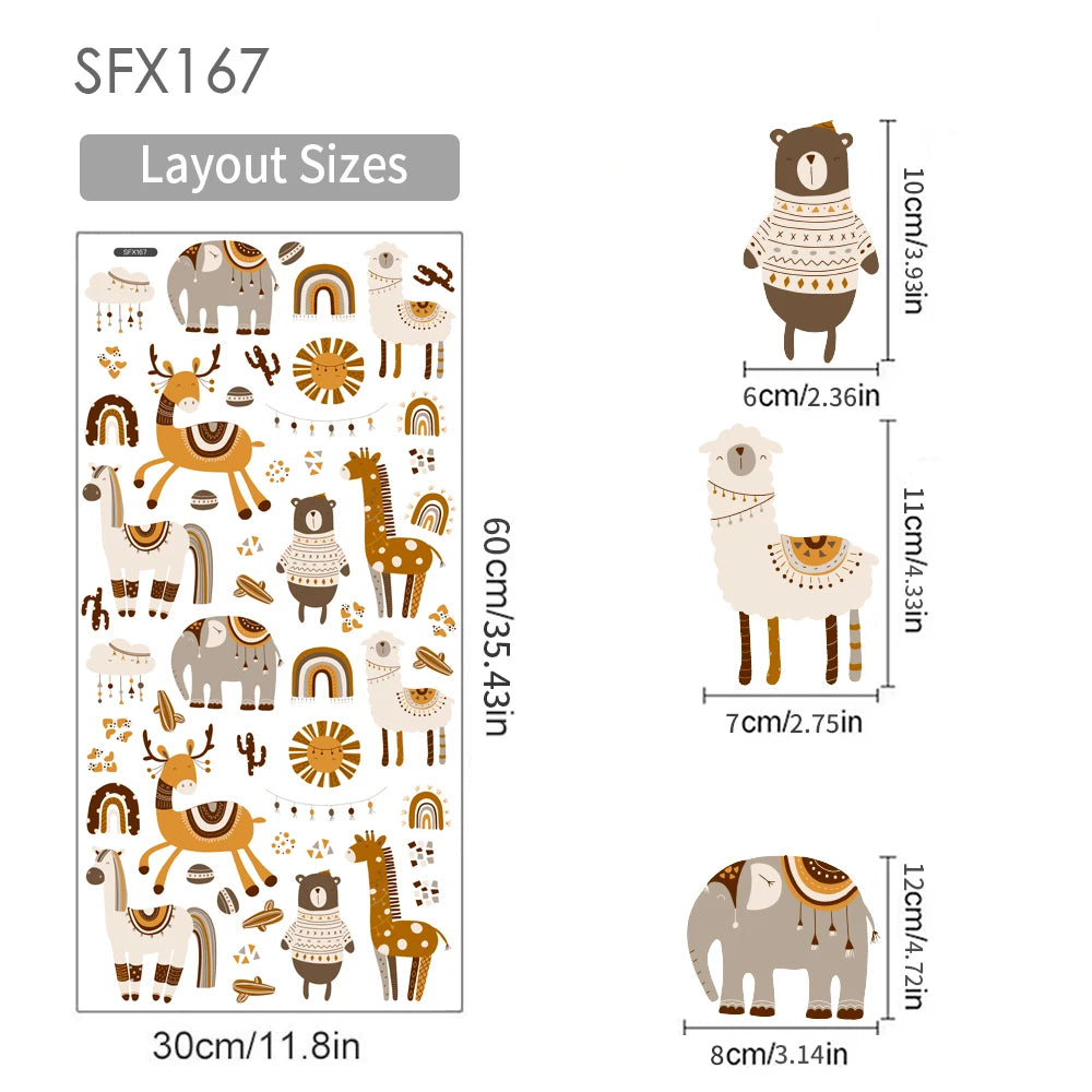 Cartoon Safari Animals Wall Decal | Room Decor home decor design by HomeDecorDecals.