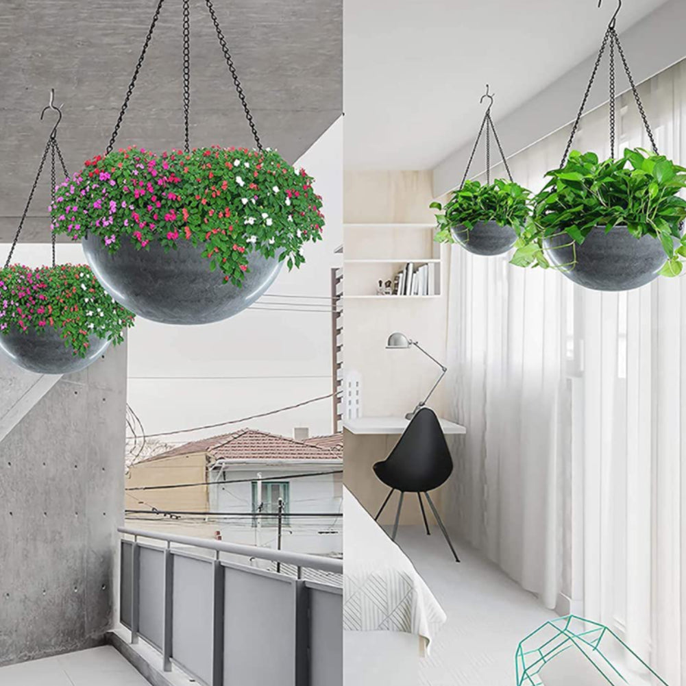Hanging Basket Flower Pot Chain with 3 Hooks | Home Decor design details by HomeDecorDecals.