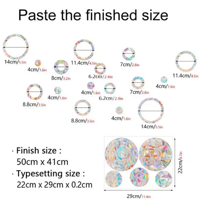 29 Stylels Rainbow Maker Sun Catcher Wall Stickers Cat Bird Star Mushroom Moon Sun DIY Window Glass Electrostatic Prisms Sticker-HomeDecorDecals_com