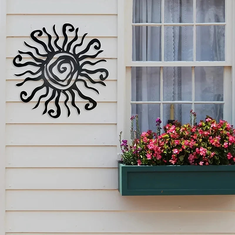Additional view of Wacky Sun Metal Wall Decal | Home Decor by HomeDecorDecals.