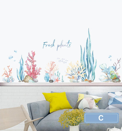 Cartoon Dreamland Wall Sticker for Kids rooms Nursery Wall Decor Vinyl Tile Stickers Waterproof Whale Wall Decals Home Decor-HomeDecorDecals_com