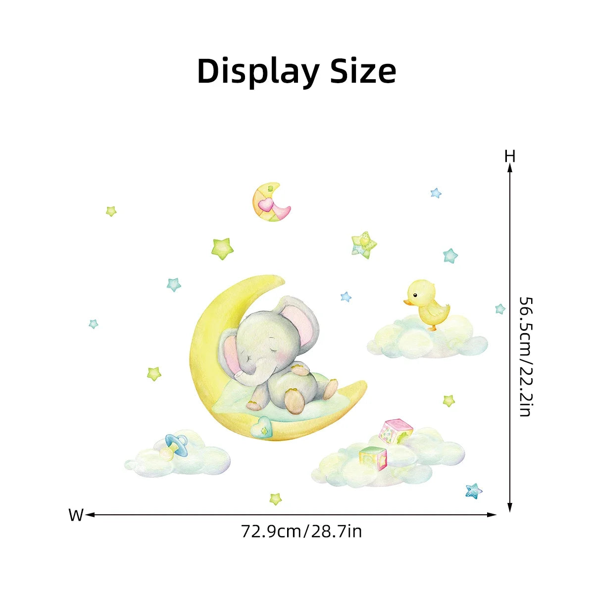Cartoon Cute Animals Elephant Play Wall Sticker Kids Room Decoration for Bedroom Wall Art Home Decore Living Room Wall Decals-HomeDecorDecals_com