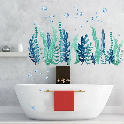 Seaweed and Bubble Wall Decal | Home Decor removable peel and stick wall decal by HomeDecorDecals.