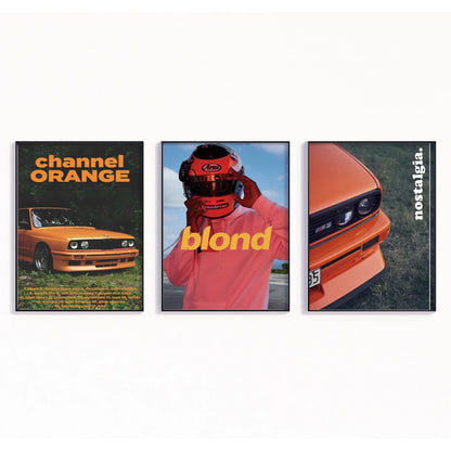 Modern Racing Blond Frank Ocean Cars Rap Hypebeast Fashion Wall Art Canvas Painting Posters For Living Room Home Decor-HomeDecorDecals_com