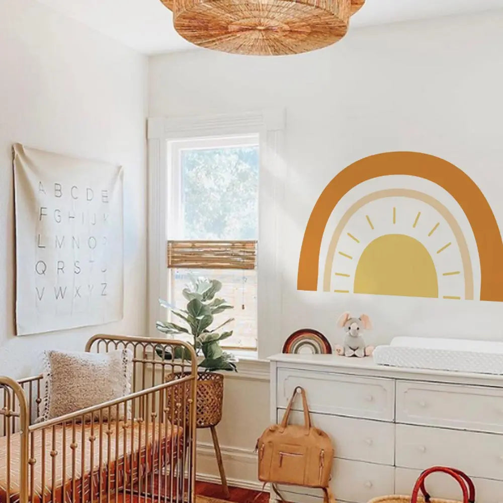 Additional view of Sunshine Half Sun Wall Decal | Home Decor by HomeDecorDecals.