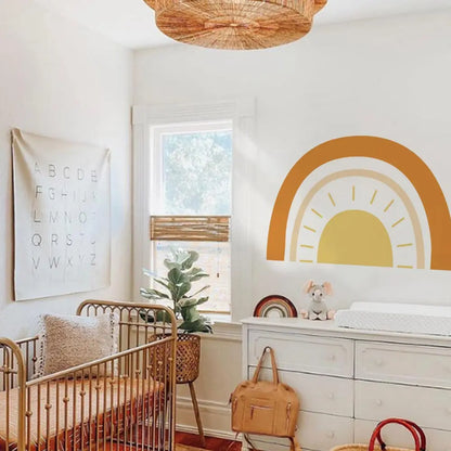 Additional view of Sunshine Half Sun Wall Decal | Home Decor by HomeDecorDecals.