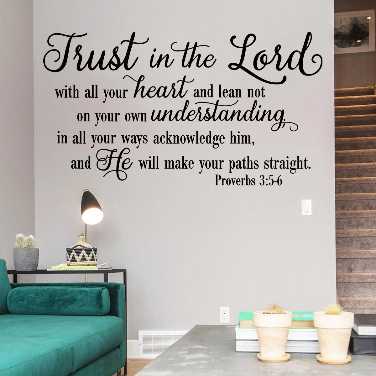 Trust in the Lord Scripture Wall Decal | Home Decor by HomeDecorDecals.