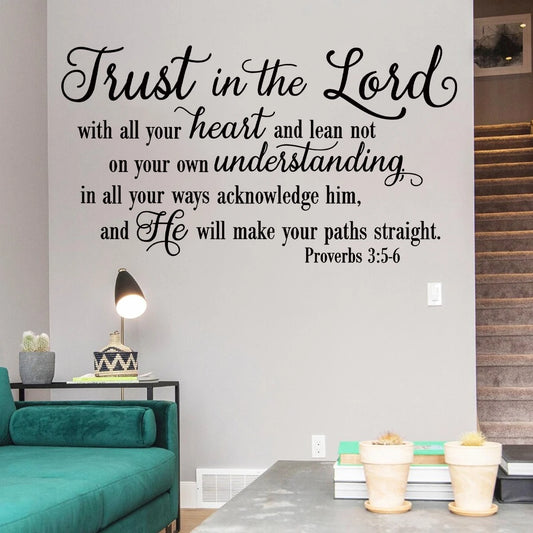 Trust in the Lord Scripture Wall Sticker-HomeDecorDecals_com