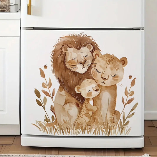 Lion Family Wall Decal | Home Decor removable peel and stick wall decal by HomeDecorDecals.