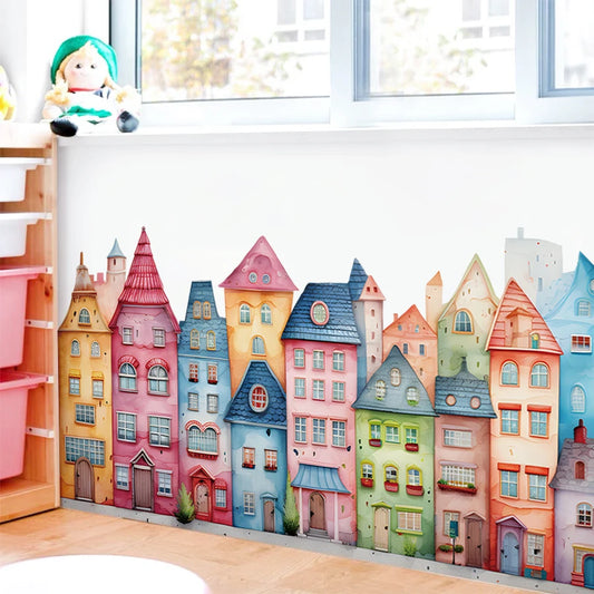 1pc Cartoon House Pattern PVC Wall Decal For Kids-HomeDecorDecals_com